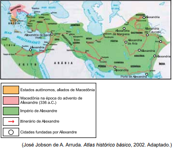 Alexandre, O Grande Imperio, Mapa Moderno Alexander The Great Empire