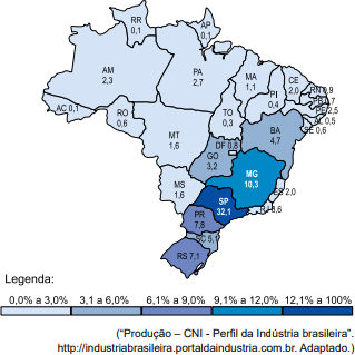 FMJ 2020 Distribuição geográfica da indústria – Participação | Estuda.com